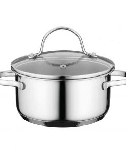 Cookware BergHOFF Comfort 6.25" 18/10 Covered Stockpot Stainless Steel, 1.7 Qt