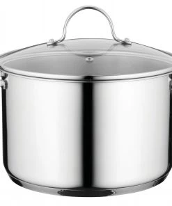 BergHOFF Comfort 10" 18/10 Stainless Steel Covered Stockpot, 7.2 Qt