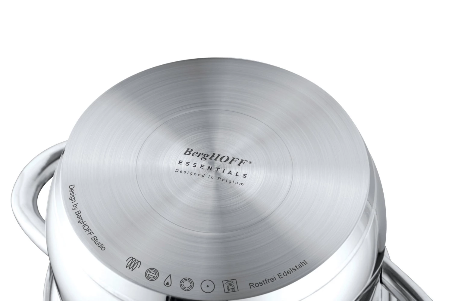 BergHOFF Essentials Gourmet 6Pc 18/10 Stainless Steel Cookware Set, Stainless Steel Handles 6 BergHOFF Essentials Gourmet 6Pc 18/10 Stainless Steel Cookware Set, Stainless Steel Handles