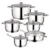 BergHOFF Essentials Gourmet 12Pc 18/10 Stainless Steel Cookware Set, Black Handles 2 BergHOFF Essentials Gourmet 12Pc 18/10 Stainless Steel Cookware Set, Black Handles