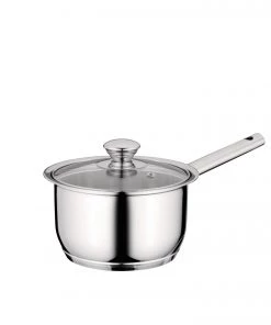 BergHOFF Essentials Gourmet 12Pc 18/10 Stainless Steel Cookware Set, Black Handles