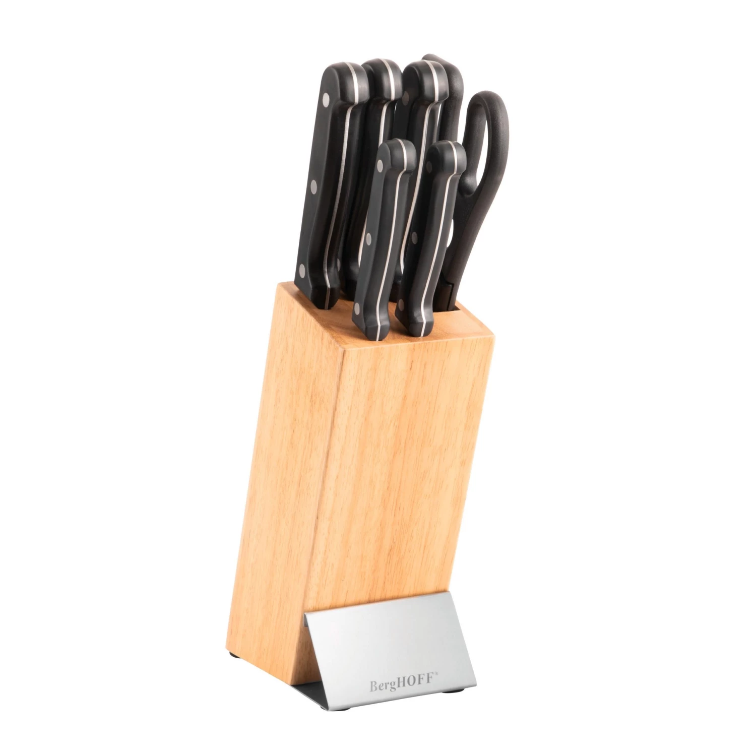 Cutlery BergHOFF Essentials 7pc Triple Riveted Knife Block, Quadro 3 Cutlery BergHOFF Essentials 7pc Triple Riveted Knife Block, Quadro