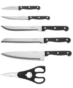 Cutlery BergHOFF Essentials 7pc Triple Riveted Knife Block, Quadro