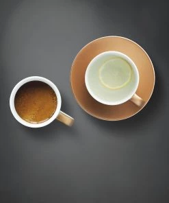 BergHOFF Gem 3Pc Coffee And Tea Set, Mug, Cup & Saucer, White & Gold