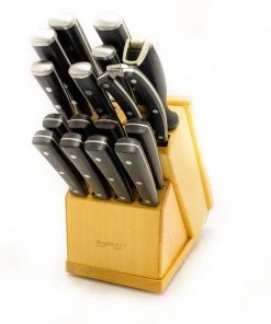 BergHOFF Smart Knife 20 Pieces Forged Cutlery Set/ Swivel Base, Cut Brd & Herb Cutter/Block