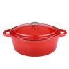 BergHOFF Neo 8Qt Cast Iron Oval Covered Dutch Oven, Red Cookware