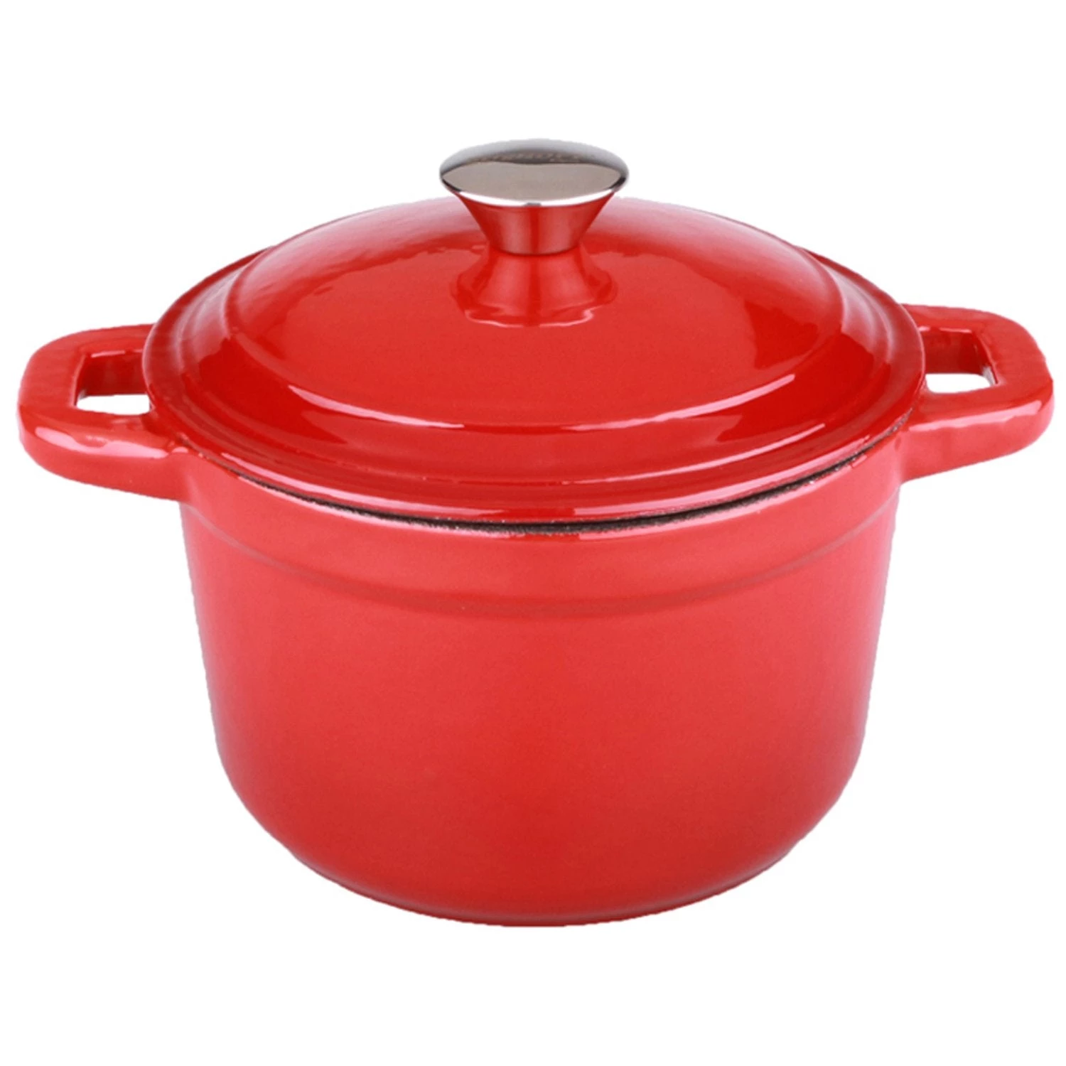 Cookware BergHOFF Neo 7Qt Cast Iron Round Covered Dutch Oven, Red 3 Cookware BergHOFF Neo 7Qt Cast Iron Round Covered Dutch Oven, Red