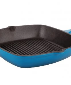 BergHOFF Neo 11" Cast Iron Square Grill Pan, Blue