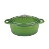 Cookware BergHOFF Neo 8Qt Cast Iron Oval Covered Dutch Oven, Green