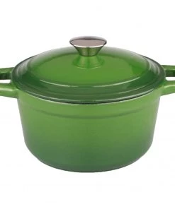 BergHOFF Neo 3Qt Cast Iron Round Covered Dutch Oven, Green
