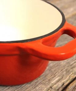 BergHOFF Neo 5Qt Cast Iron Oval Covered Dutch Oven, Orange Cookware