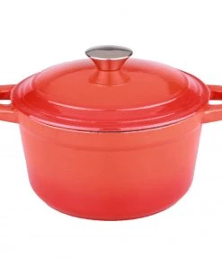 BergHOFF Neo 7Qt Cast Iron Round Covered Dutch Oven, Orange