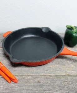 BergHOFF Neo 10" Cast Iron Fry Pan, Orange