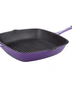 BergHOFF Neo 11" Cast Iron Square Grill Pan, Purple