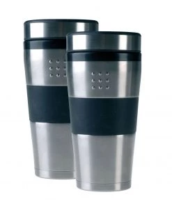 BergHOFF Orion 16oz Stainless Steel Travel Mug, Set Of 2