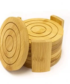 BergHOFF Bamboo 7 Pieces Coaster Set Tabletop & Bar