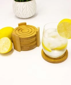 BergHOFF Bamboo 7 Pieces Coaster Set Tabletop & Bar