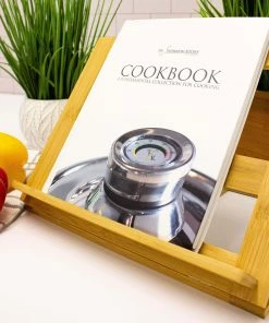 Chef Tools BergHOFF Bamboo Kitchen Set 4pc (Cook Book Holder, Garlic Bowl, Paper Towel Holder, & Rolling Pin)