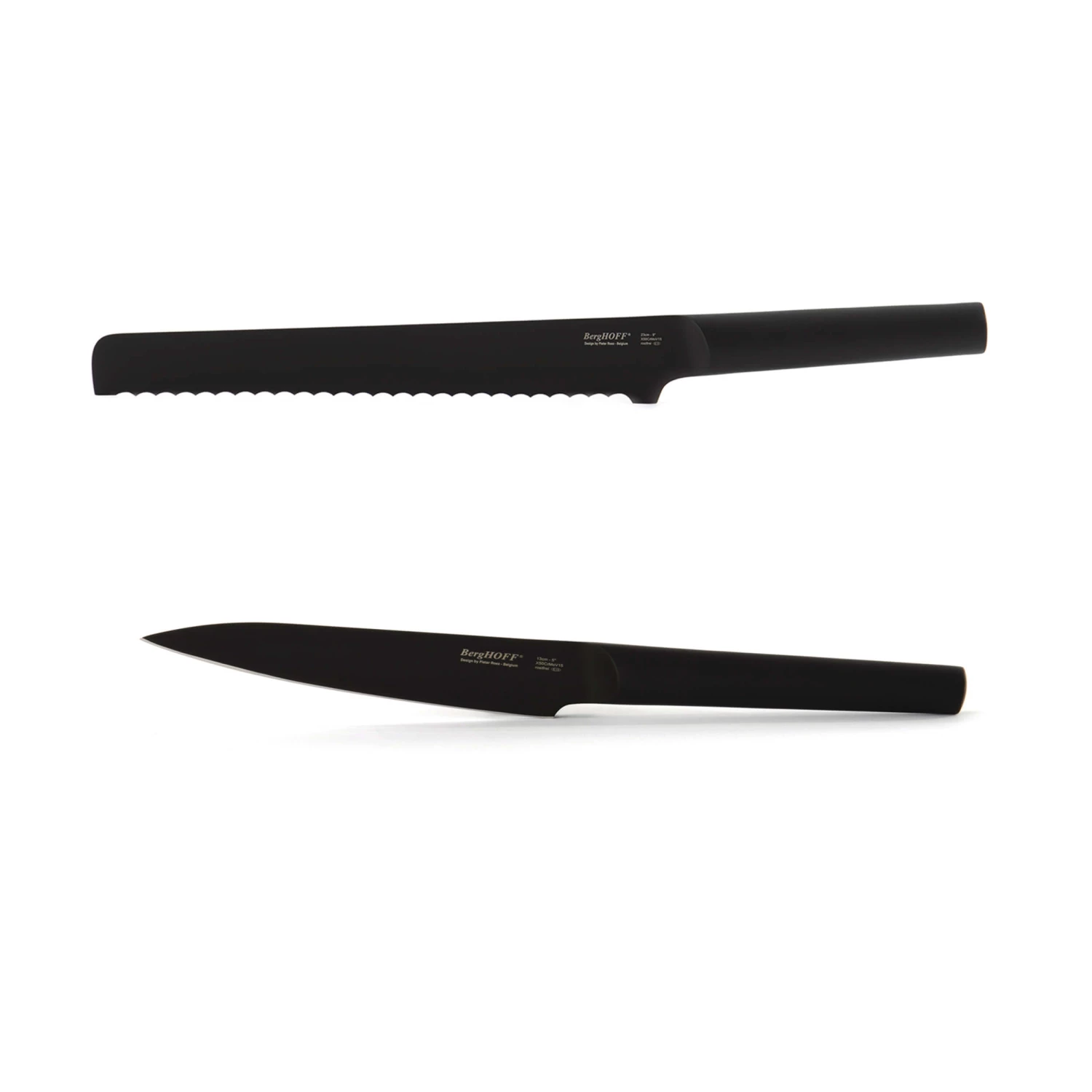 BergHOFF RON 2Pc Bread & Utility Knife Set, Black 3 BergHOFF RON 2Pc Bread & Utility Knife Set, Black