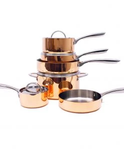 BergHOFF Vintage Collection 10Pc Copper Cookware Set. Polished