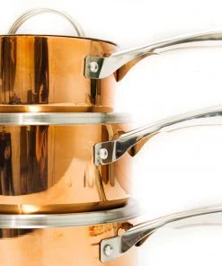 BergHOFF Vintage Collection 10Pc Copper Cookware Set. Polished
