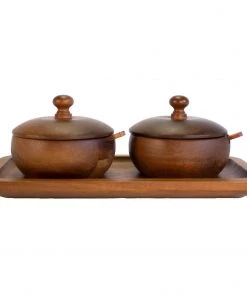 BergHOFF Acacia Wooden Spice Jar Set