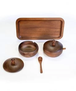 BergHOFF Acacia Wooden Spice Jar Set