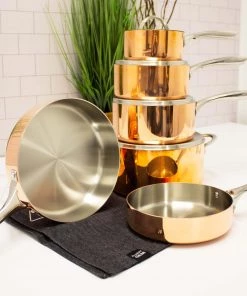 BergHOFF Vintage Style 15pc Copper Cookware Set With Utensils