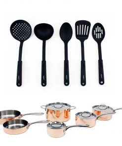 BergHOFF Vintage Style 15pc Copper Cookware Set With Utensils