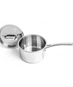 BergHOFF Professional Stainless Steel 10/18 Tri-Ply 3.3 Qt Saucepan With SS Lid, 8" Cookware