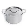 Cookware BergHOFF Professional Stainless Steel 10/18 Tri-Ply 4Qt Stock Pot With SS Lid, 8"