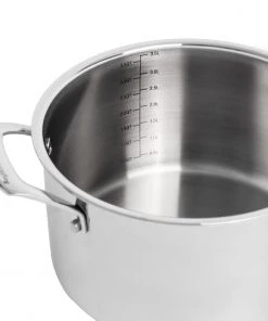 Cookware BergHOFF Professional Stainless Steel 10/18 Tri-Ply 4Qt Stock Pot With SS Lid, 8