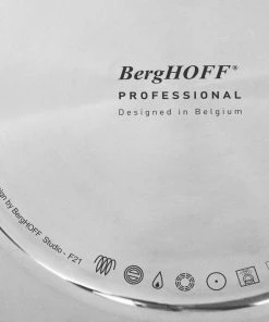 Cookware BergHOFF Professional Stainless Steel 10/18 Tri-Ply 4Qt Stock Pot With SS Lid, 8