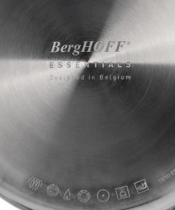 BergHOFF Professional Stainless Steel 10/18 Tri-Ply 5.2 Qt Saute Pan And SS Lid, 11" 17 BergHOFF Professional Stainless Steel 10/18 Tri-Ply 5.2 Qt Saute Pan And SS Lid, 11