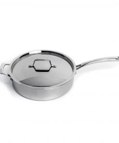 BergHOFF Professional Stainless Steel 10/18 Tri-Ply 5.2 Qt Saute Pan And SS Lid, 11"