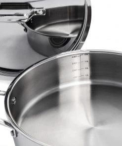 BergHOFF Professional Stainless Steel 10/18 Tri-Ply 5.2 Qt Saute Pan And SS Lid, 11" 13 BergHOFF Professional Stainless Steel 10/18 Tri-Ply 5.2 Qt Saute Pan And SS Lid, 11