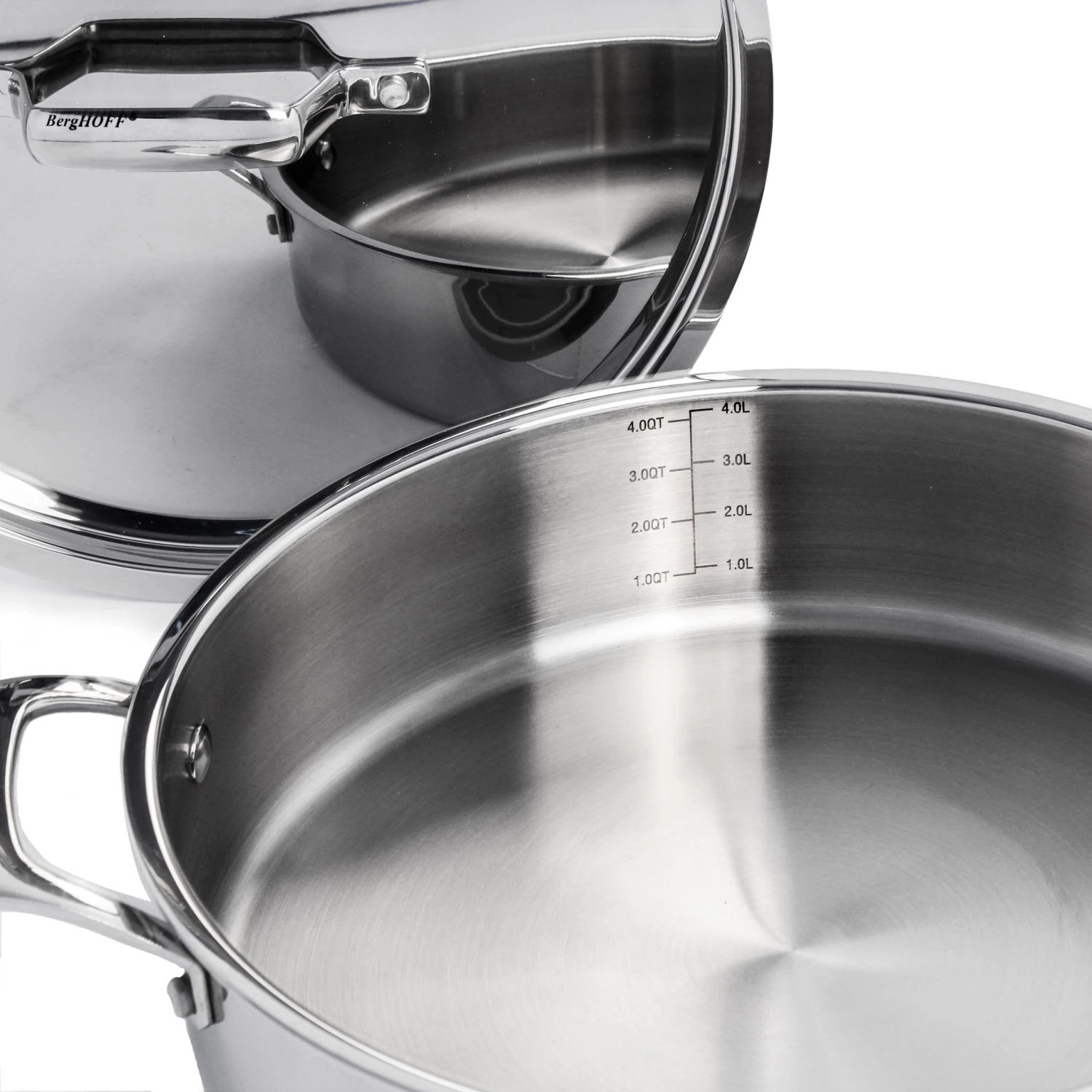 BergHOFF Professional Stainless Steel 10/18 Tri-Ply 5.2 Qt Saute Pan And SS Lid, 11" 5 BergHOFF Professional Stainless Steel 10/18 Tri-Ply 5.2 Qt Saute Pan And SS Lid, 11"