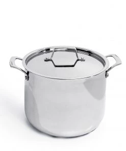 BergHOFF Professional Stainless Steel 10/18 Tri-Ply 8 Qt Stock Pot With SS Lid, 9.5" Cookware