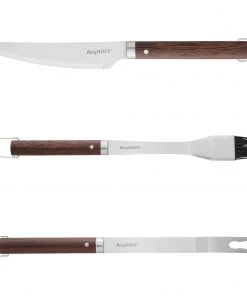 BergHOFF 3Pc BBQ Tools Set With Wood Handles