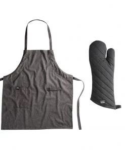 BergHOFF 2Pc BBQ Linens Set, Apron & BBQ Glove
