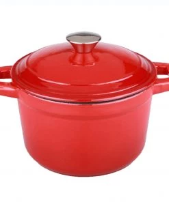BergHOFF Neo 10Pc Cast Iron Cookware Set, Red