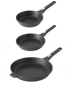 BergHOFF GEM 3Pc Cast Aluminum Nonstick Fry Pan Set Cookware