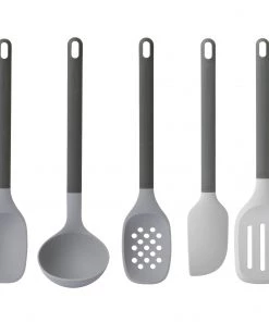 BergHOFF Leo 5Pc Must Have Kitchen Utensil Set, Grey Cutlery