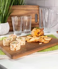 BergHOFF Acacia Wood 2Pc Cutting Board & Tray Set