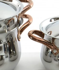 Cookware BergHOFF Ouro Gold 18/10 Stainless Steel 9.5" Dutch Oven With Stainless Steel Lid, 8.1 Qt