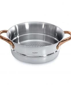 Cookware BergHOFF Ouro Gold 18/10 Stainless Steel Steamer Suitable For 20cm & 24cm Pots With Two Side Handles