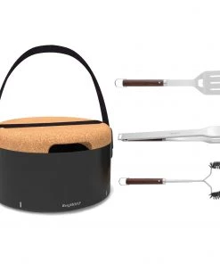 BergHOFF Tabletop BBQ With Tools, Black