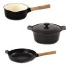 BergHOFF Ron 4pc Cast Iron Cookware Set, Black