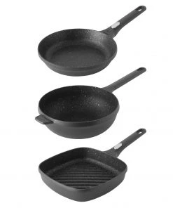 BergHOFF GEM 3Pc Cast Aluminum Nonstick Family Set Cookware