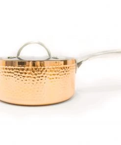 BergHOFF Copper Tri-Ply 2 Qt. Covered Saucepan, Hammered Cookware